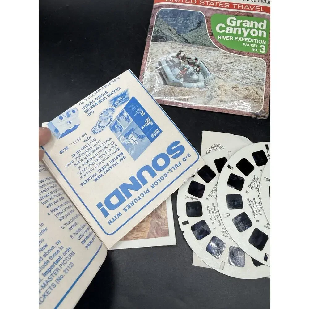 Grand Canyon River Expedition Arizona 3d View-Master 3 Reel Packet Complete Set